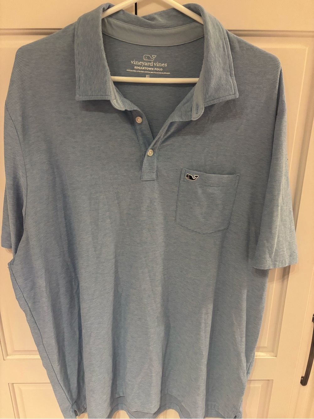 Vineyard Vines Men’s Light Blue Pocket Polo xl